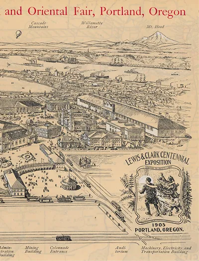 Lewis and Clark Centennial and Oriental Fair, Portland, Oregon, 1905 bird's-eye map