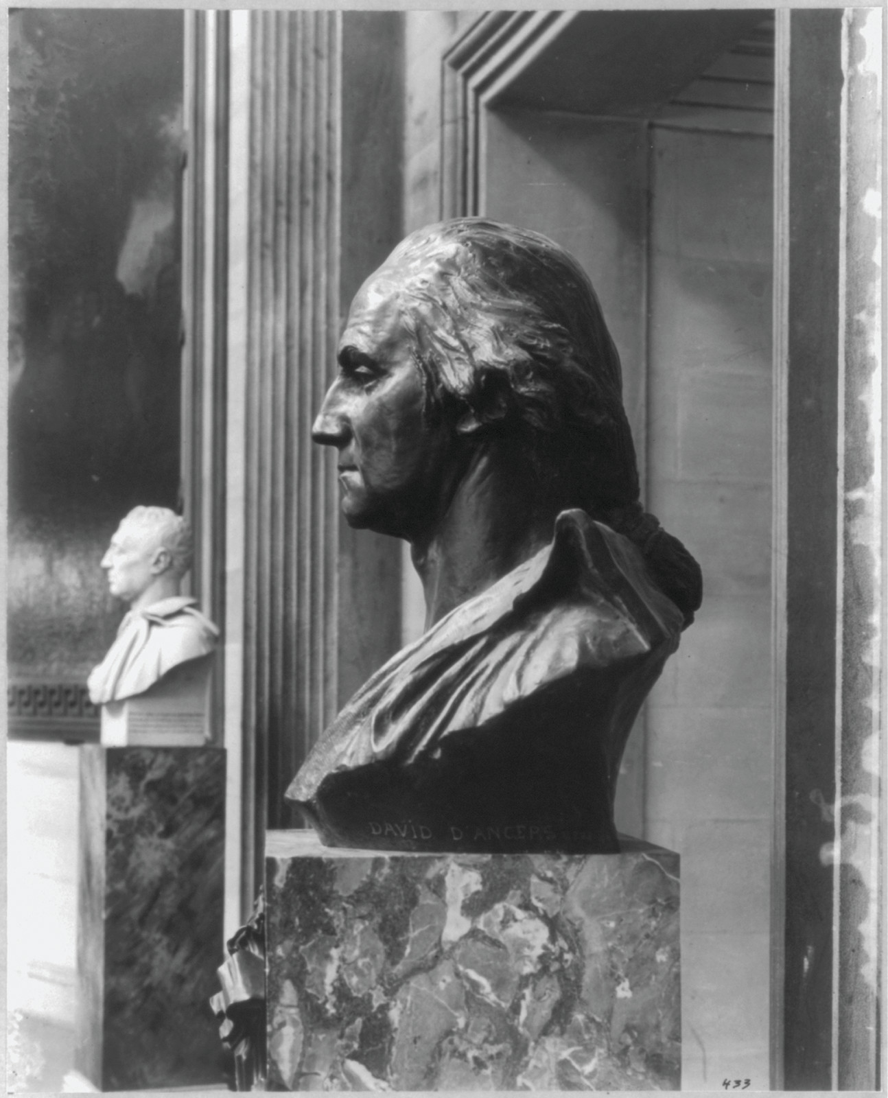 George Washington Sculpture, c. 1841 — historic photograph