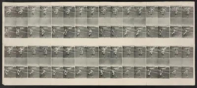 Sequential photographs of a baseball pitcher in motion