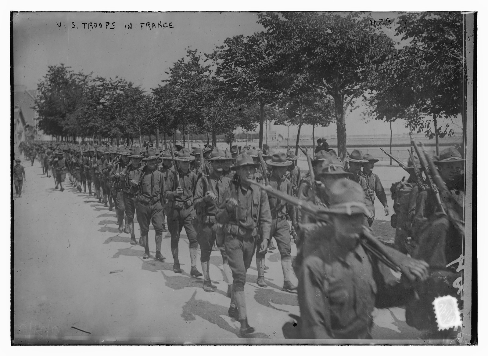 U.S. troops in Fr., n/a — historic photograph