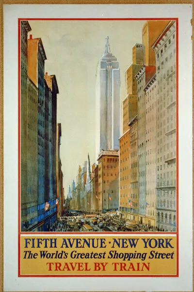 Fifth Avenue, New York--the world's greatest shopping street--Travel by train