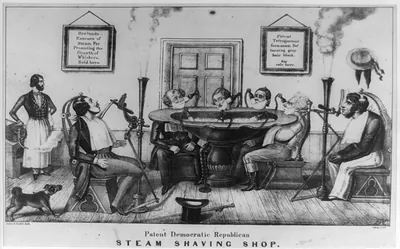Patent Democratic Republican steam shaving shop