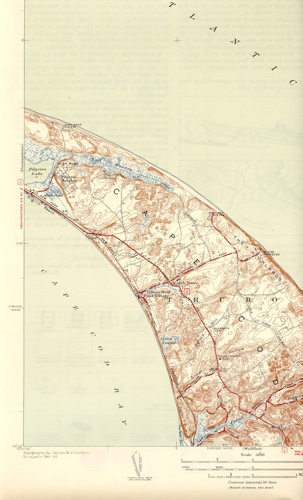 trur 44 sw, Massachusetts — antique map