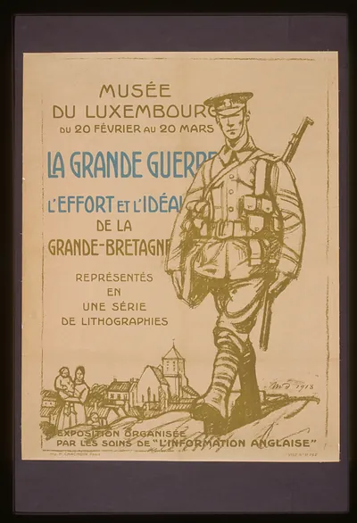 Musée du Luxembourg poster: La Grande Guerre, l'effort et l'idéal