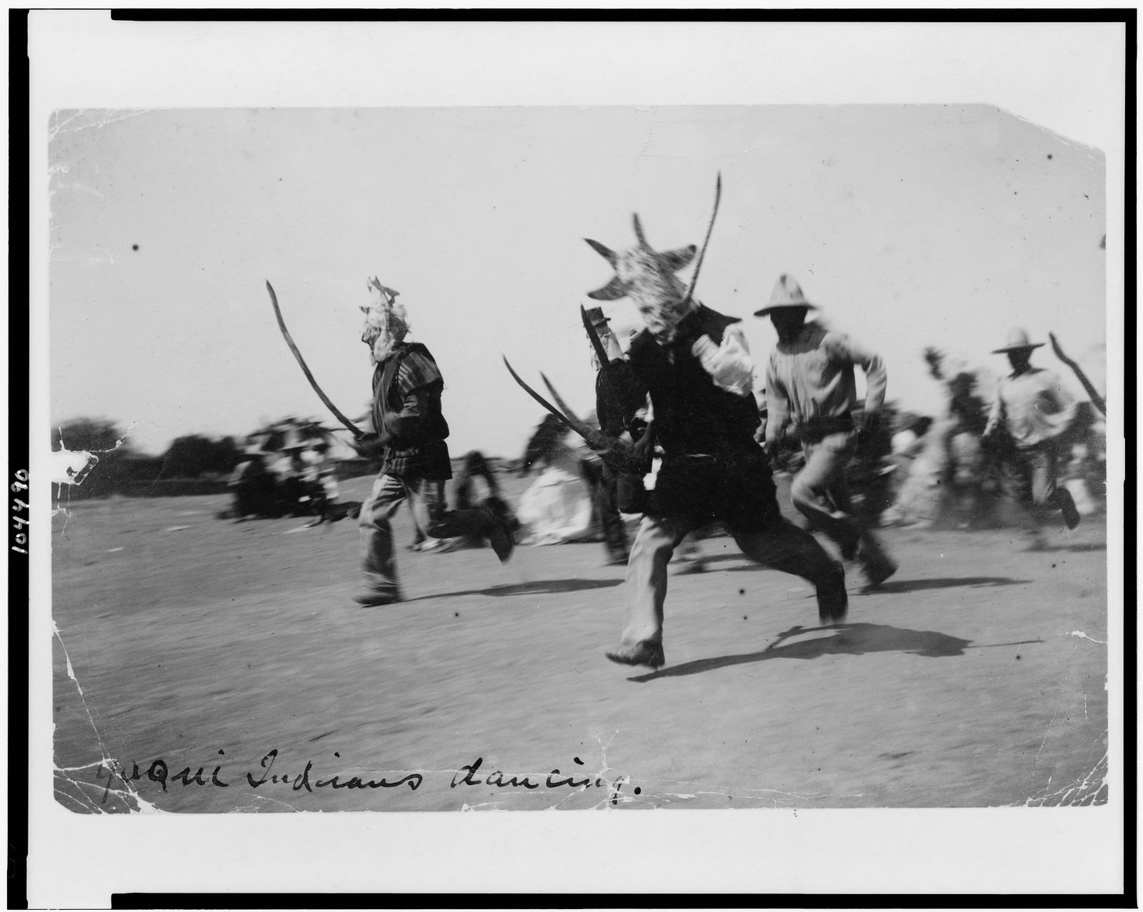 Yaqui Indians dancing, [between 1900 and 1930?] — historic photograph