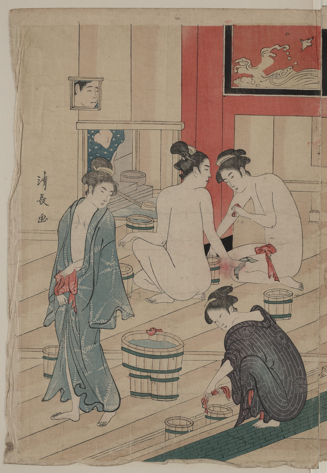 [Japanese Ukiyo-e print], 1750 — historic print