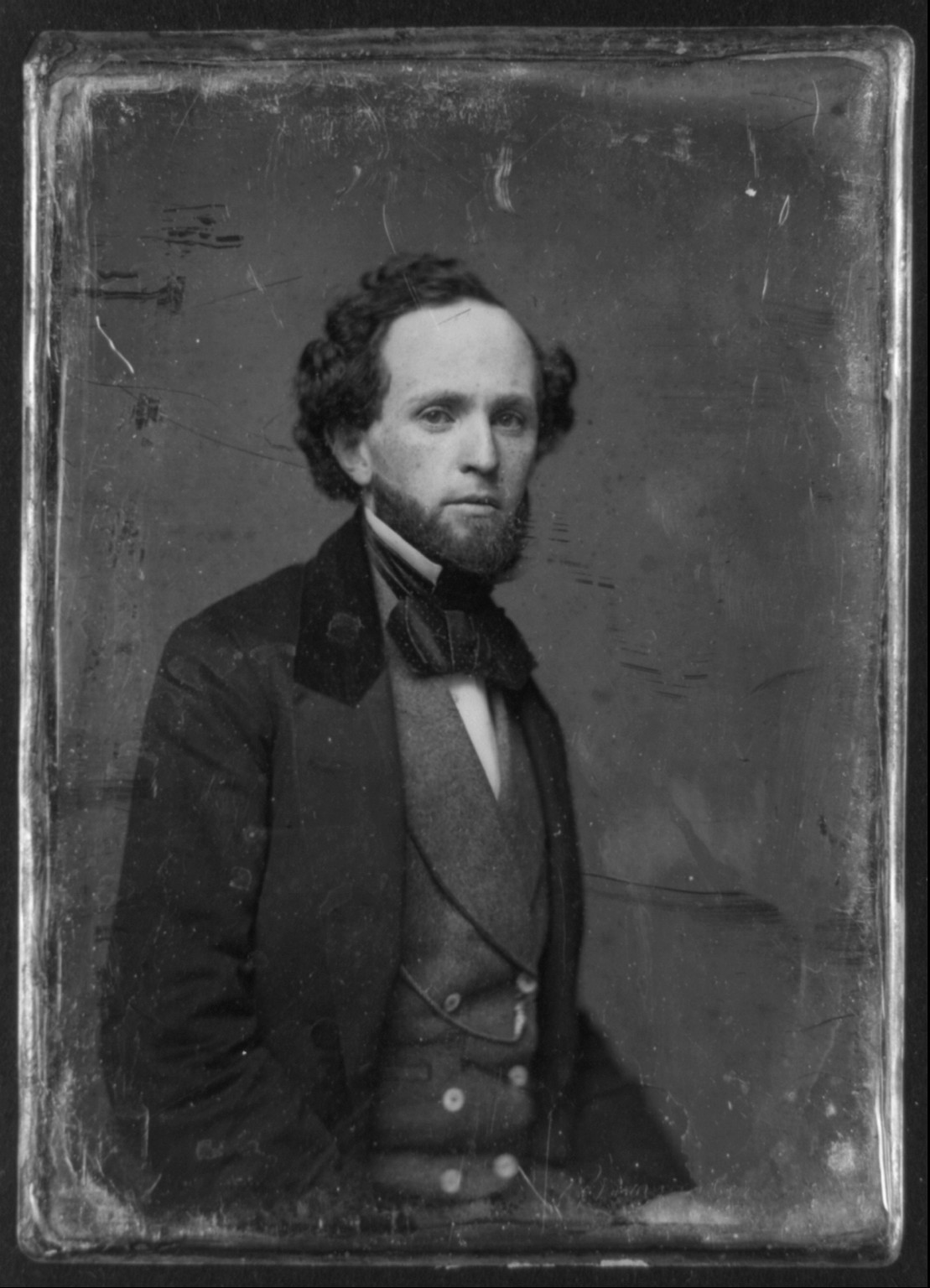 [George Douglas Brewerton, half-length portrait, three-quarters to right, eyes facing front, with beard, in civilian dress], [between 1844 and 1860] — historic photograph