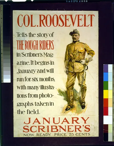 Col. Roosevelt tells the story of the Rough Riders in Scribner's Magazine ... January Scribner's / H.C. Christy.