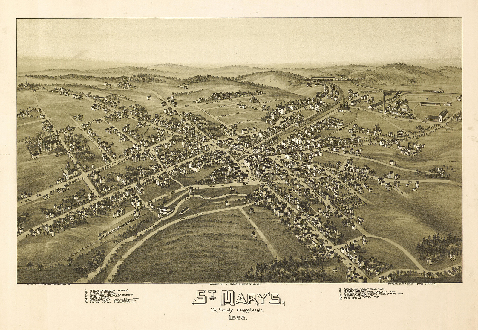 St. Marys, Pennsylvania, 1895, 1895 — antique map