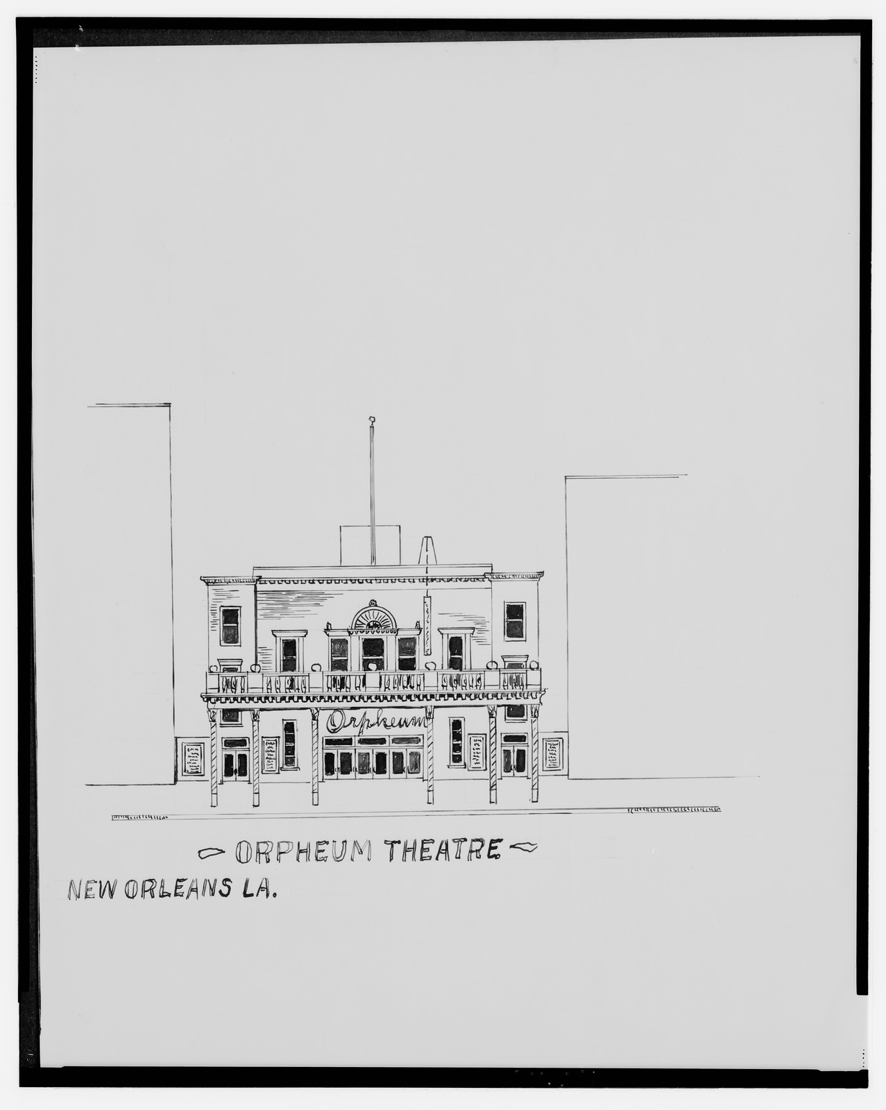 [Orpheum Theatre, New Orleans, Louisiana], And Engineering (ADE) Drawings — vintage poster