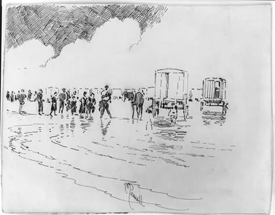 [Beach Horse and Wagon]