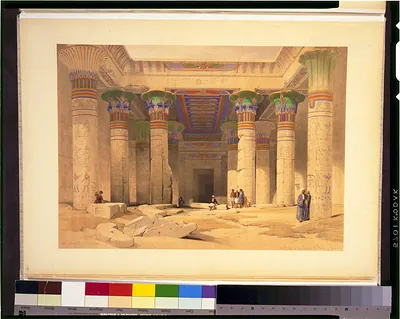 Grand portico of the Temple of Philae--Nubia / David Roberts, R.A.