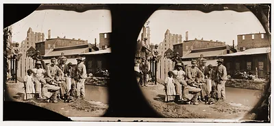 Richmond Virginia. Group of Negroes (Freedmen) by canal