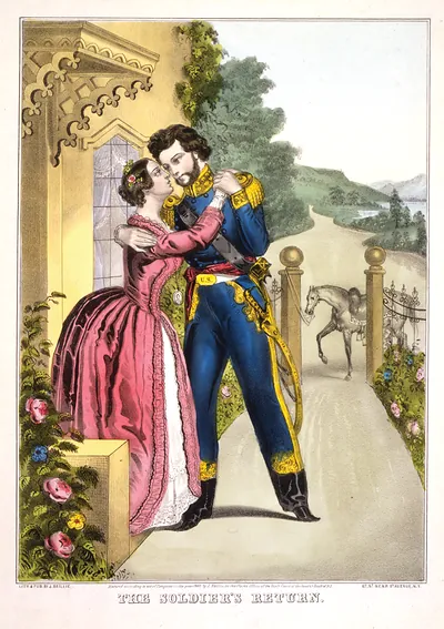 The soldier's return / lith. & pub. by J. Baillie, N.Y.