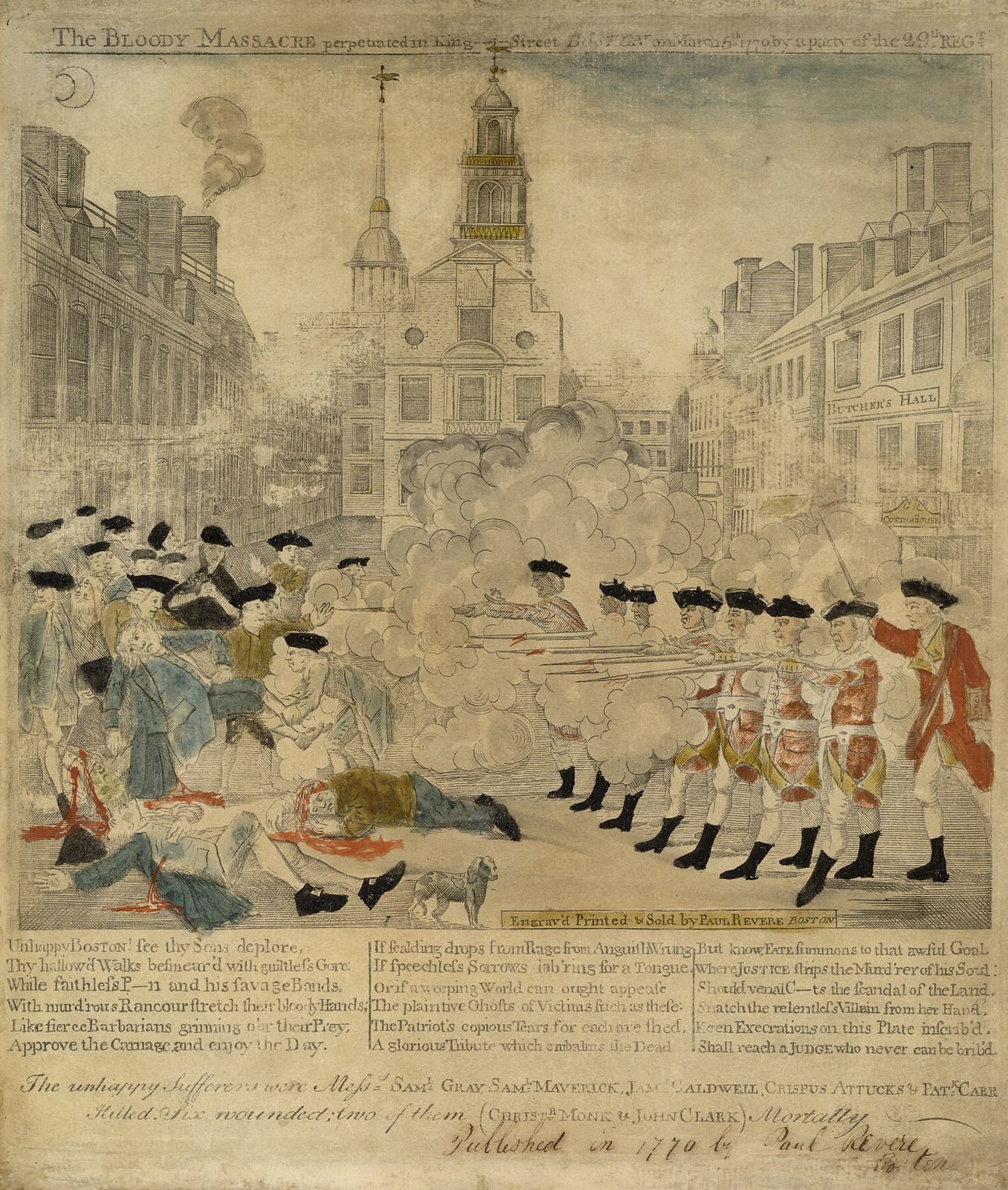 The Bloody Massacre perpetrated in King Street, Boston — historic image