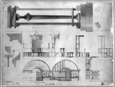 [United States Capitol, Washington, D.C. President's chair, elevations, plans & details]
