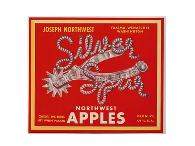 Silver Spur Northwest Apples crate label