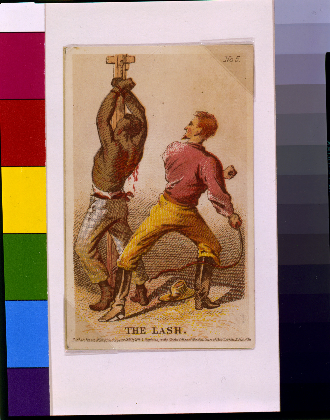 The Lash, c1863. — antique lithograph