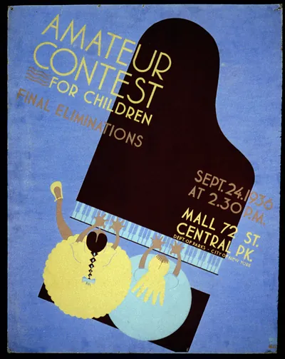 Amateur contest for children Final eliminations Sept. 24 1936.