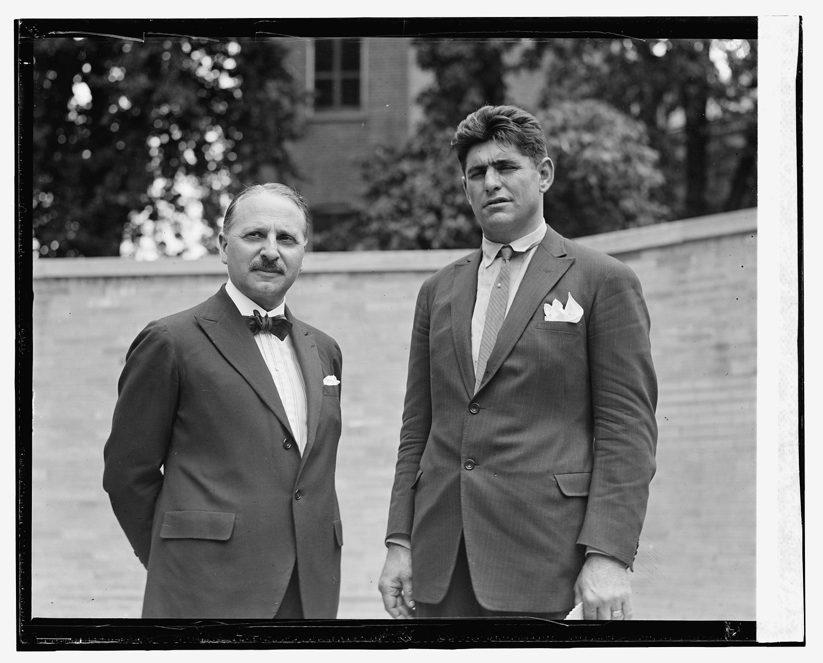 Luis Firpo & Honorio Pueyrredon, Argentine ambassador, 7/25/[24], [1924] July 25. — historic photograph