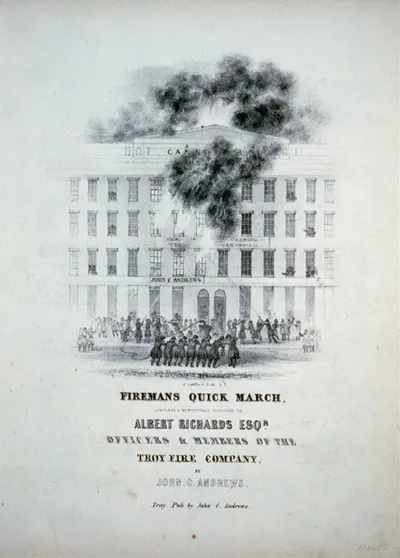 Fireman's quick march: Composed & respectfully dedicated to Albert Richards Esqr. Officers & members of the Troy Fire Company, by John C. Adrews