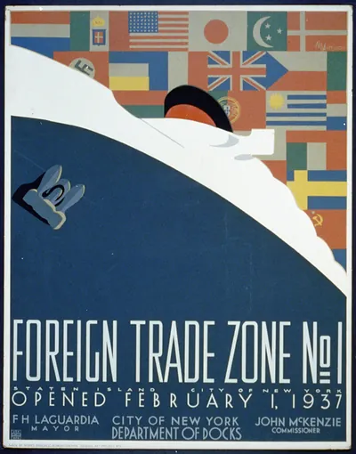 Foreign trade zone no. 1 Staten Island City of New York opened February 1 1937 / M. W