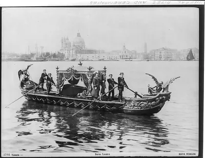 A funeral gondola, Venice