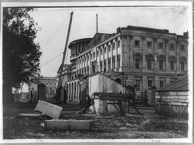 Perspective, east front, looking south