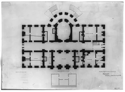 [The White House (Executive Mansion") D.C. Basement plan]"
