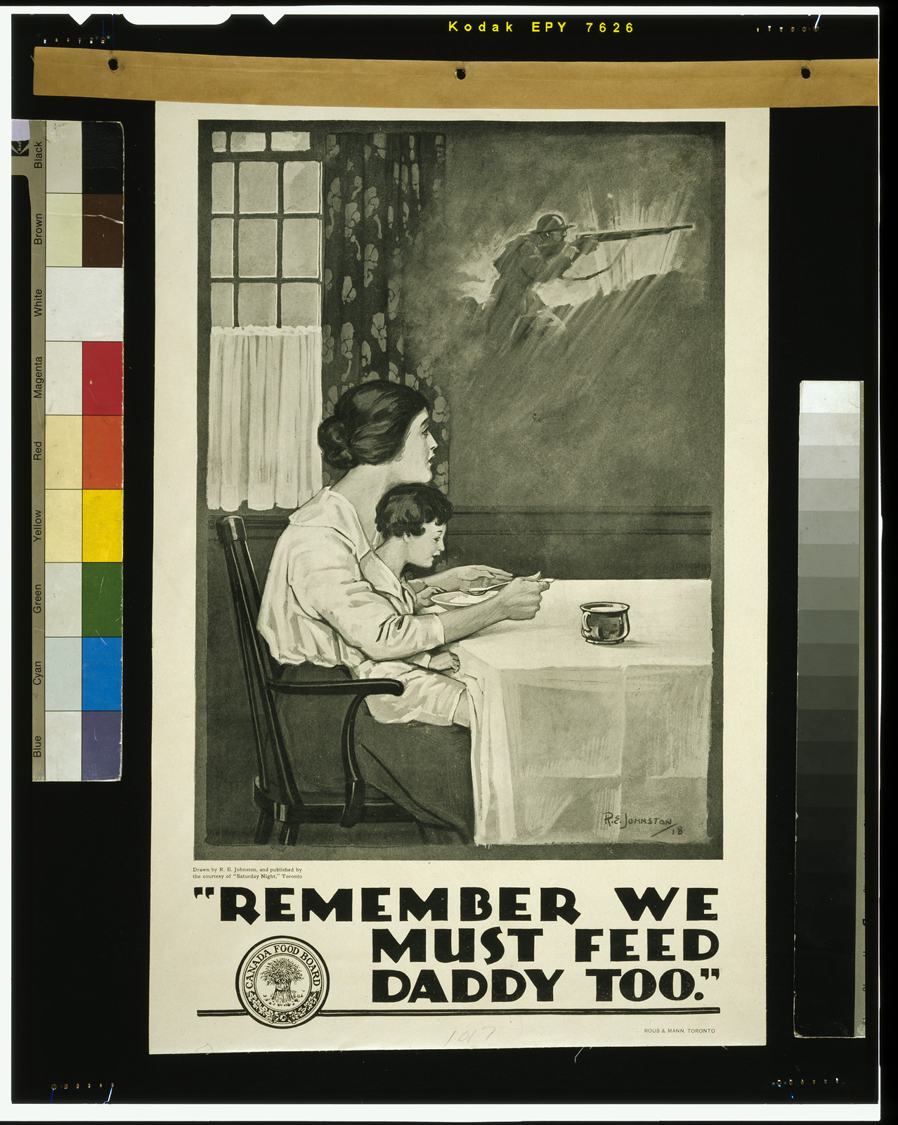 Remember we must feed Daddy too / R.E. Johnston/18., 1918 — vintage poster