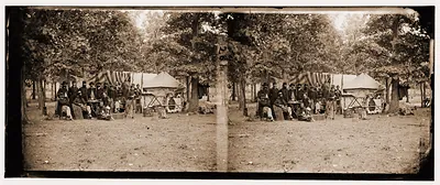 Bealton Virginia. Regimental staff 93d New York Volunteers