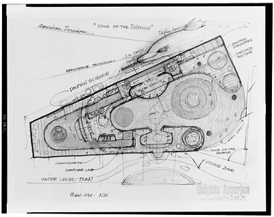 Dolphin America water level plan sketch with notes