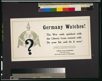 Germany watches! The war ends quickest with the Liberty Loan soonest sold--Do your bit and do it now!