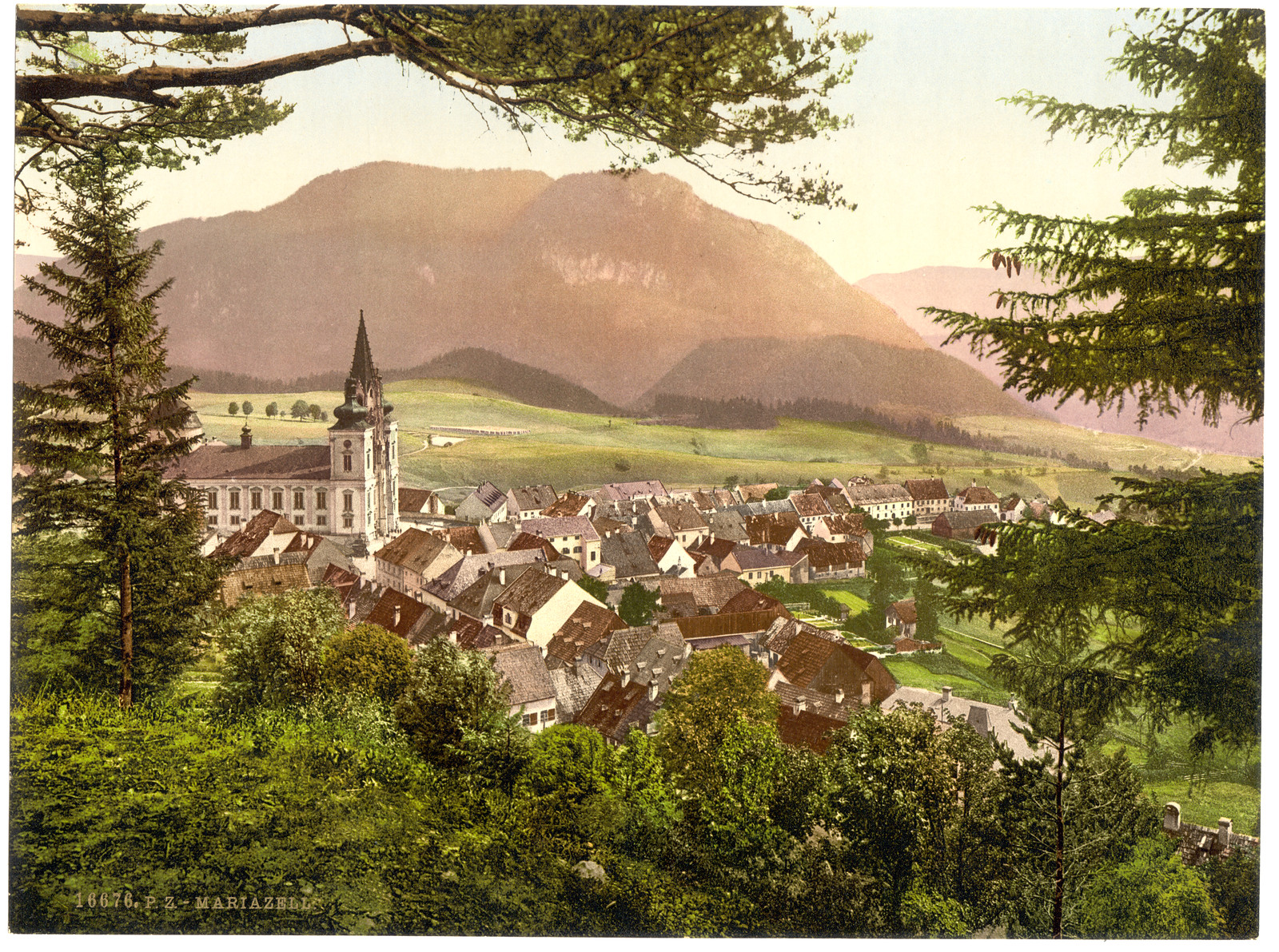 Mariazell general view Styria Austro-Hungary, [between ca. 1890 and ca. 1900]. — historic print