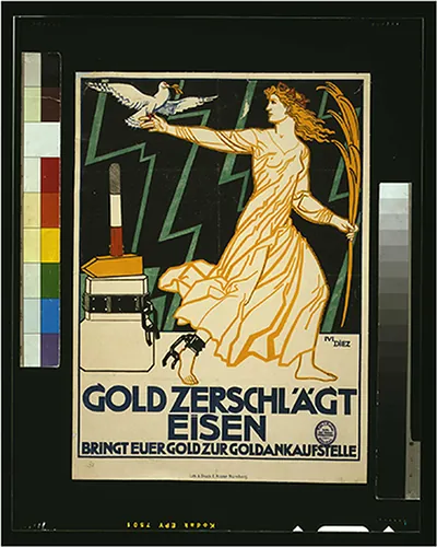 Gold zerschlaumlcht Eisen. Bringt eurer Gold zur Goldankaufstelle / Jul Diez.