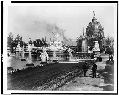 [Fountain Coutan with the Central Dome in the background, Paris Exposition, 1889]