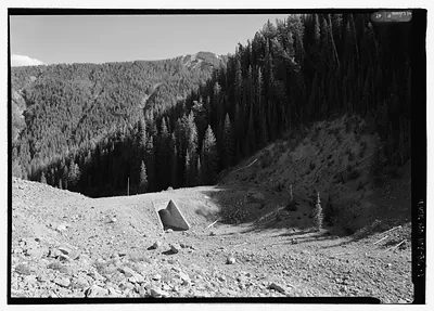 204458pu 1. REMAINS OF CORKSCREW BRIDGE. LOOKING EAST