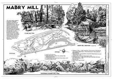 Mabry Mill site plan and pond drawing sheet
