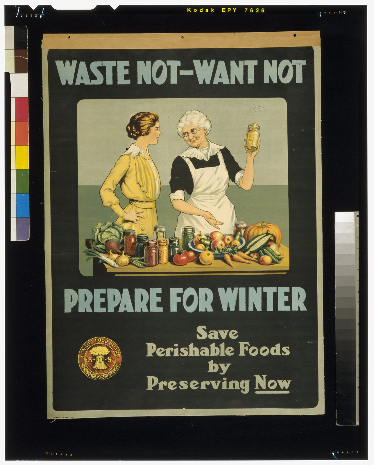 Waste not want not - prepare for winter, 1914 — vintage poster