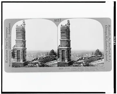 From Little Round Top looking toward Cemetery Hill, Gettysburg, Pa.