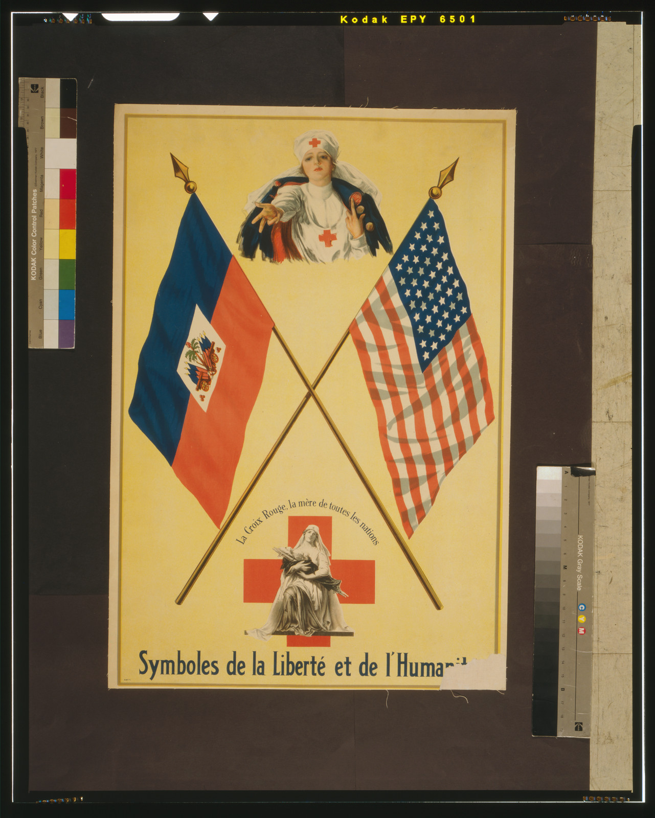 Symboles de la liberté et de l'huma[nité] La Croix Rouge, la mère de toutes les nations., [between 1914 and 1918] — vintage poster