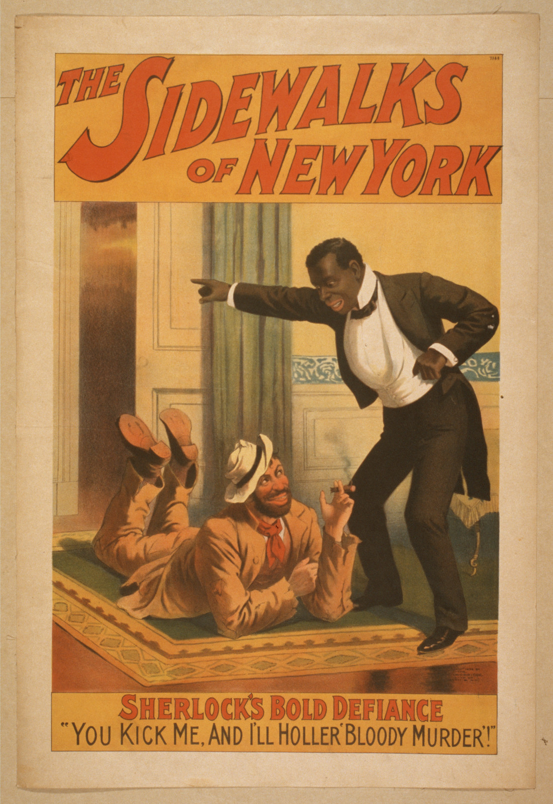The sidewalks of New York, 1896 — vintage poster
