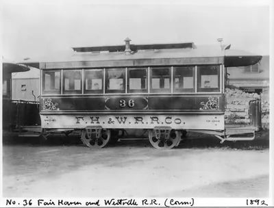 [Conn. - New Haven - horse-drawn street railways cars of Fair Haven and Westville RR: car no. 36]