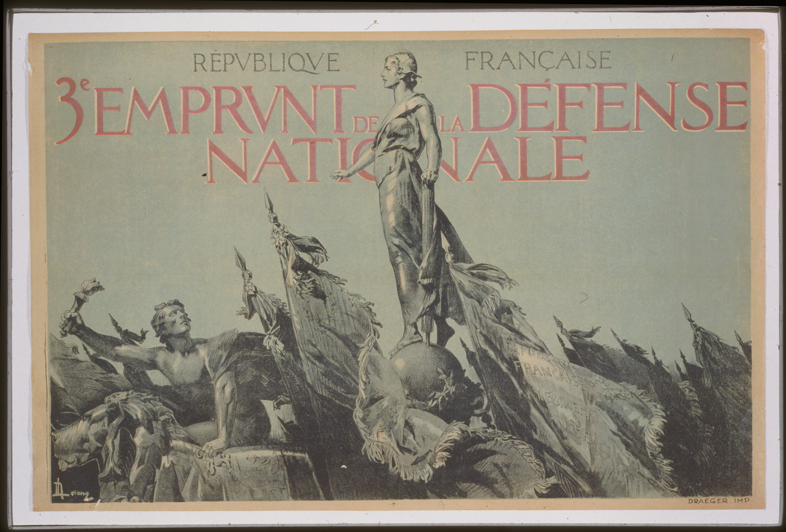 Reacutepublique Franccedilaise. 3e Emprunt de la Deacutefense Nationale, 1917 — vintage poster