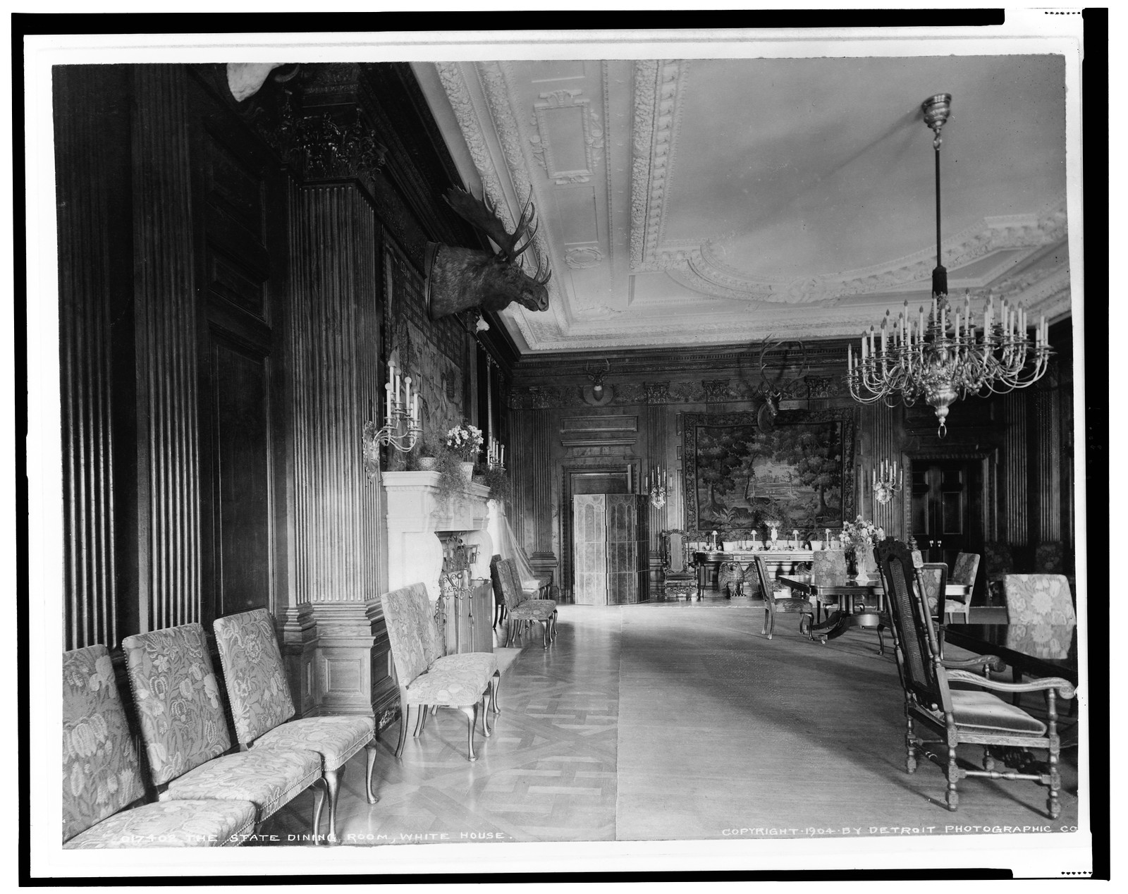 The state dining room, White House, [Washington, D.C.], c1904. — historic photograph