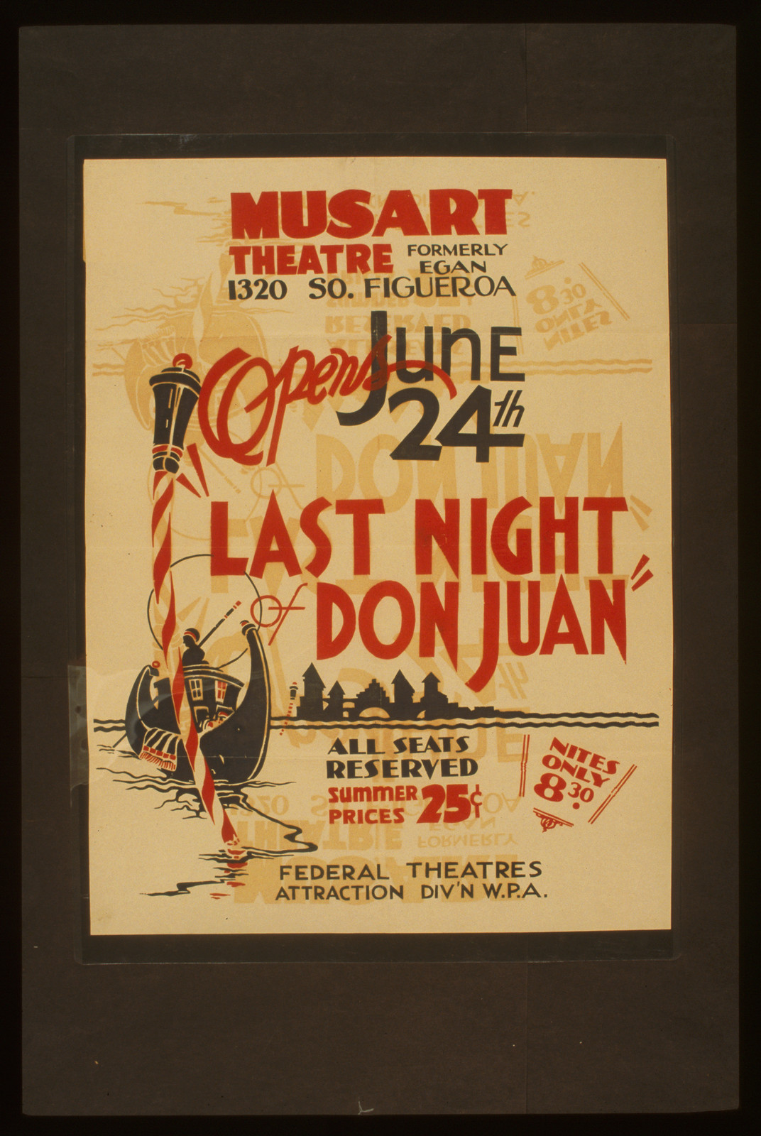 Last night of Don Juan, 1936 — vintage poster