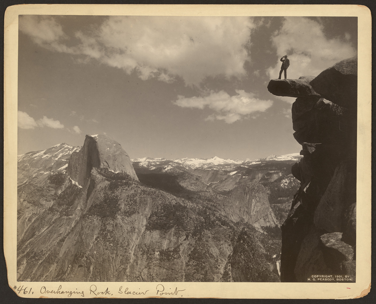 Overhanging Rock, Glacier Point, Yosemite — historic image