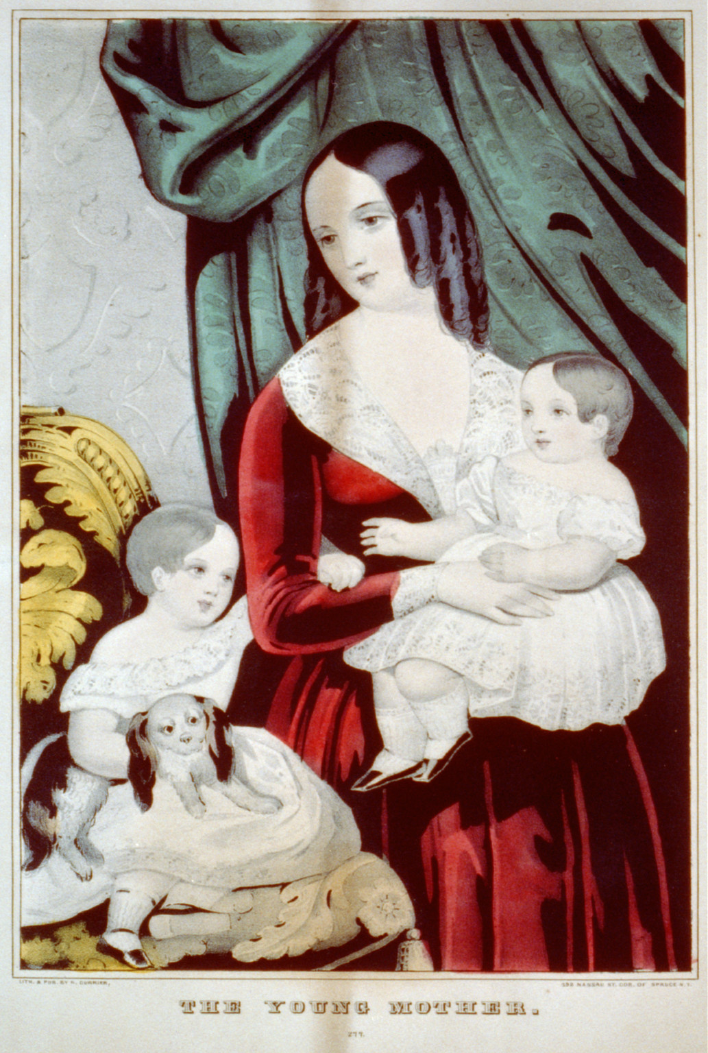 The young mother, New York : Published by N. Currier, [between 1835 and 1856] — antique lithograph