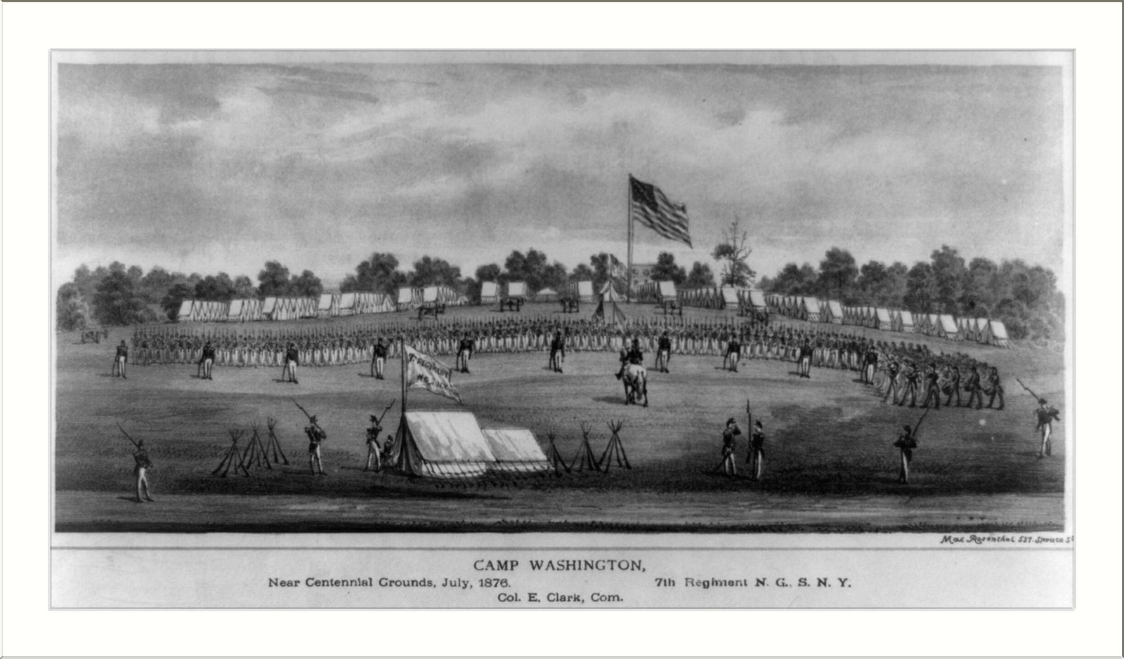 Camp Washington, near Centennial Grounds, July, 1876, [no date recorded on shelflist card] — historic print