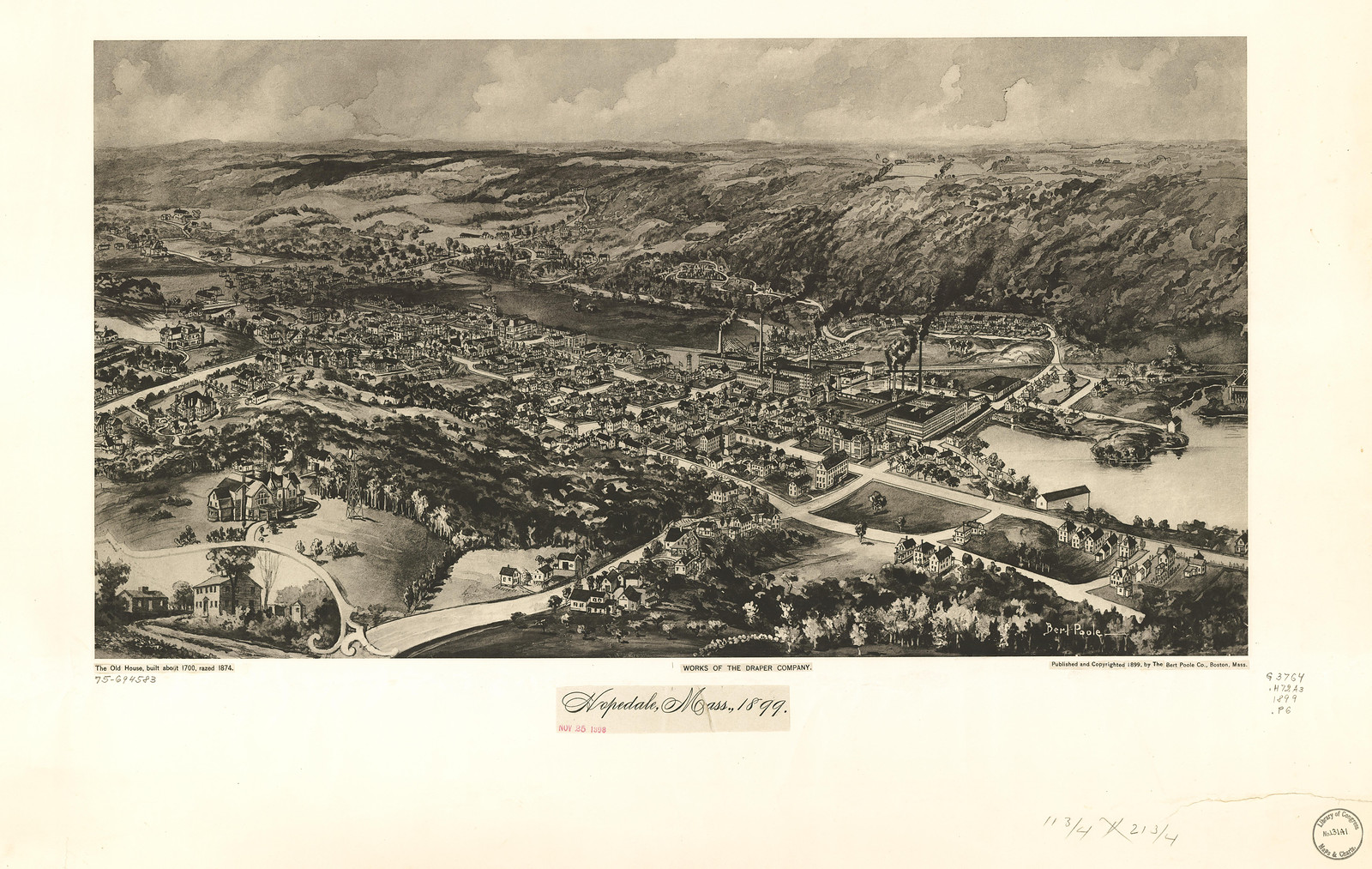 Hopedale, Massachusetts, 1899, 1899 — antique map